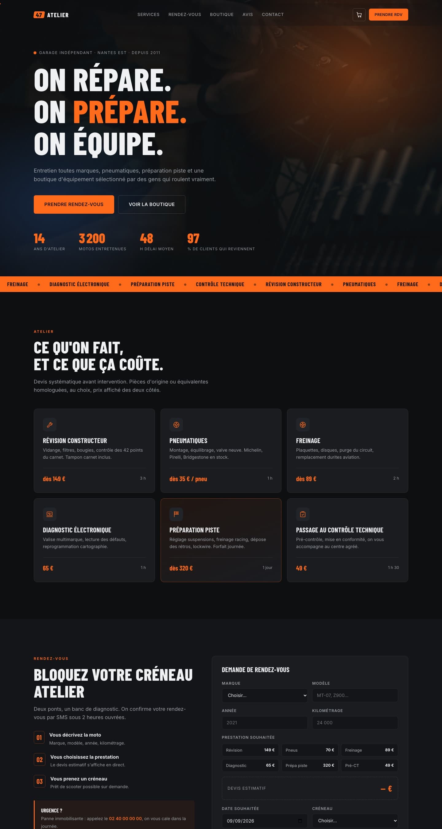 Aperçu du site Atelier 47